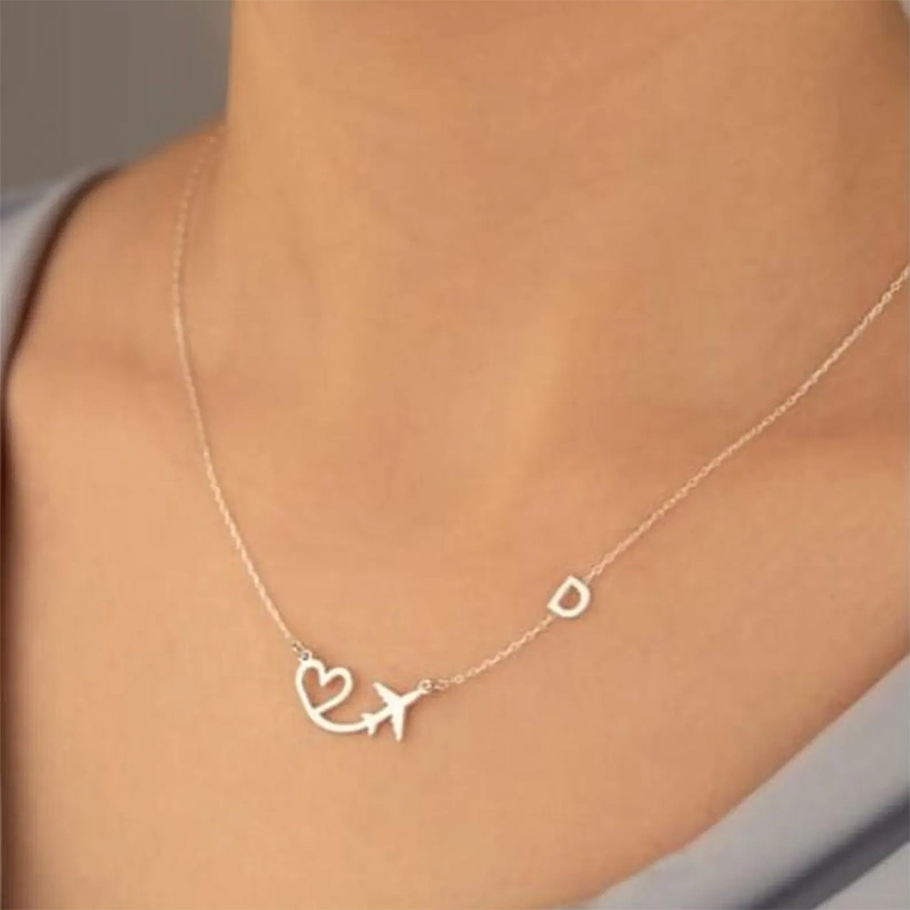 Personalisierte Herz-Flugzeug- – Name Necklace Custom Bewertung und Preis