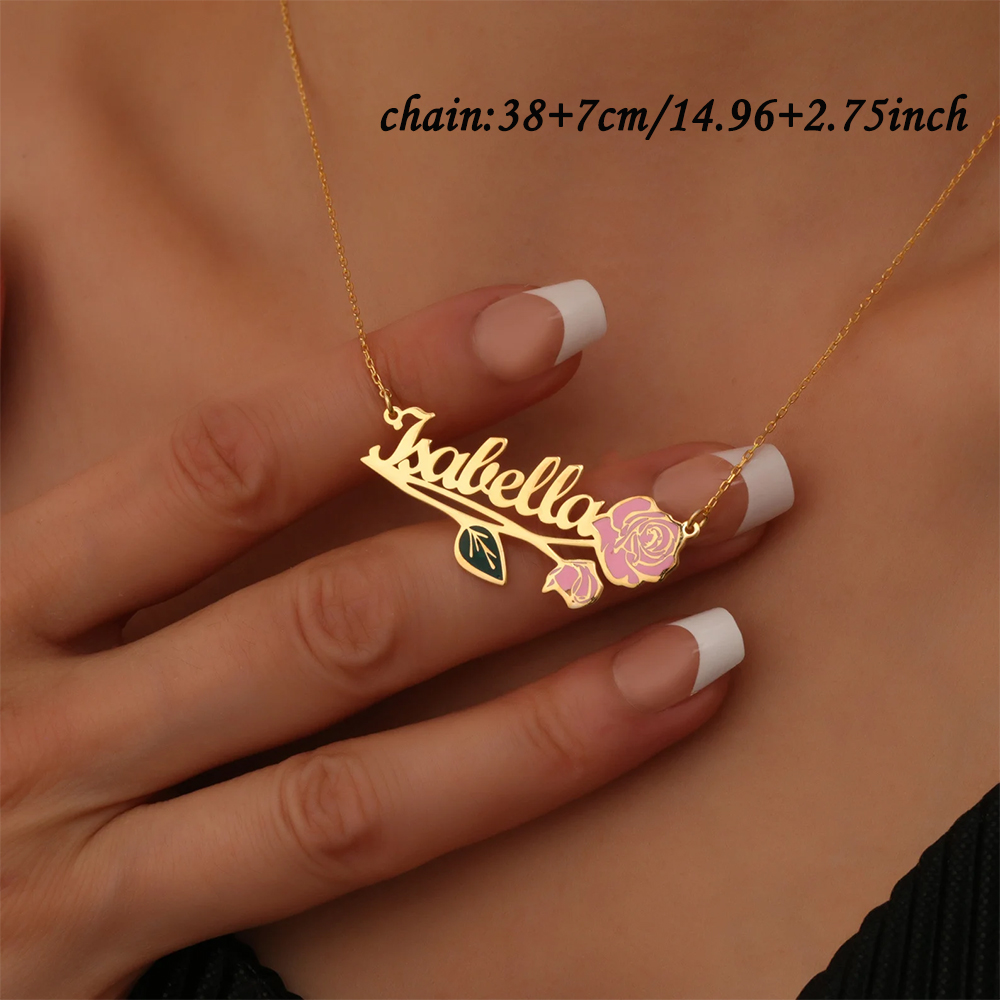 Personalisierte bunte Geburtsb – Name Necklace Custom Bewertung und Preis