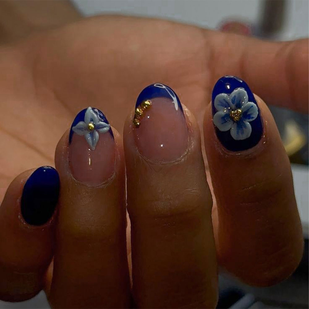 24 Stück Kurze Ovale 3D Gel-Na – Pressed Flower Art Bewertung und Preis