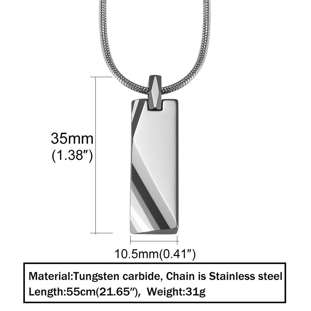 Wolfram karbid Anhänger Männer – Name Necklace Custom Bewertung und Preis